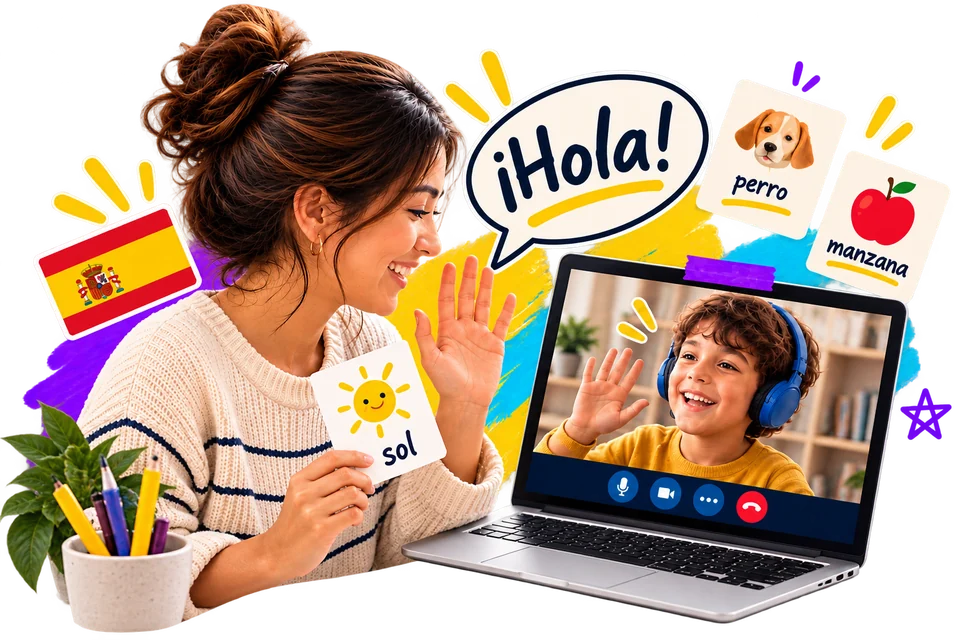 Regular Spanish learning progress tracking with parents